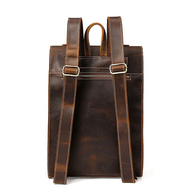 mochilas hombre de cuero detras